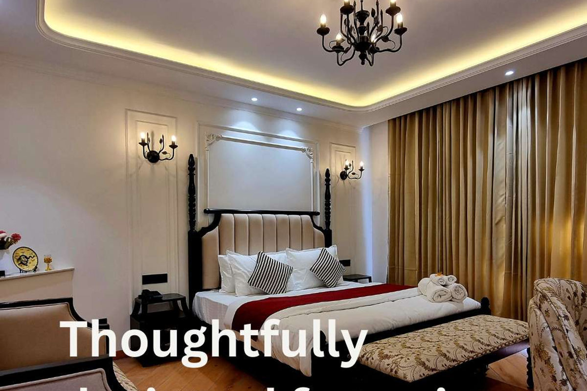 Premium Room with Jacuzzi at Akasa Dalhousie, in-room jacuzzi with valley views